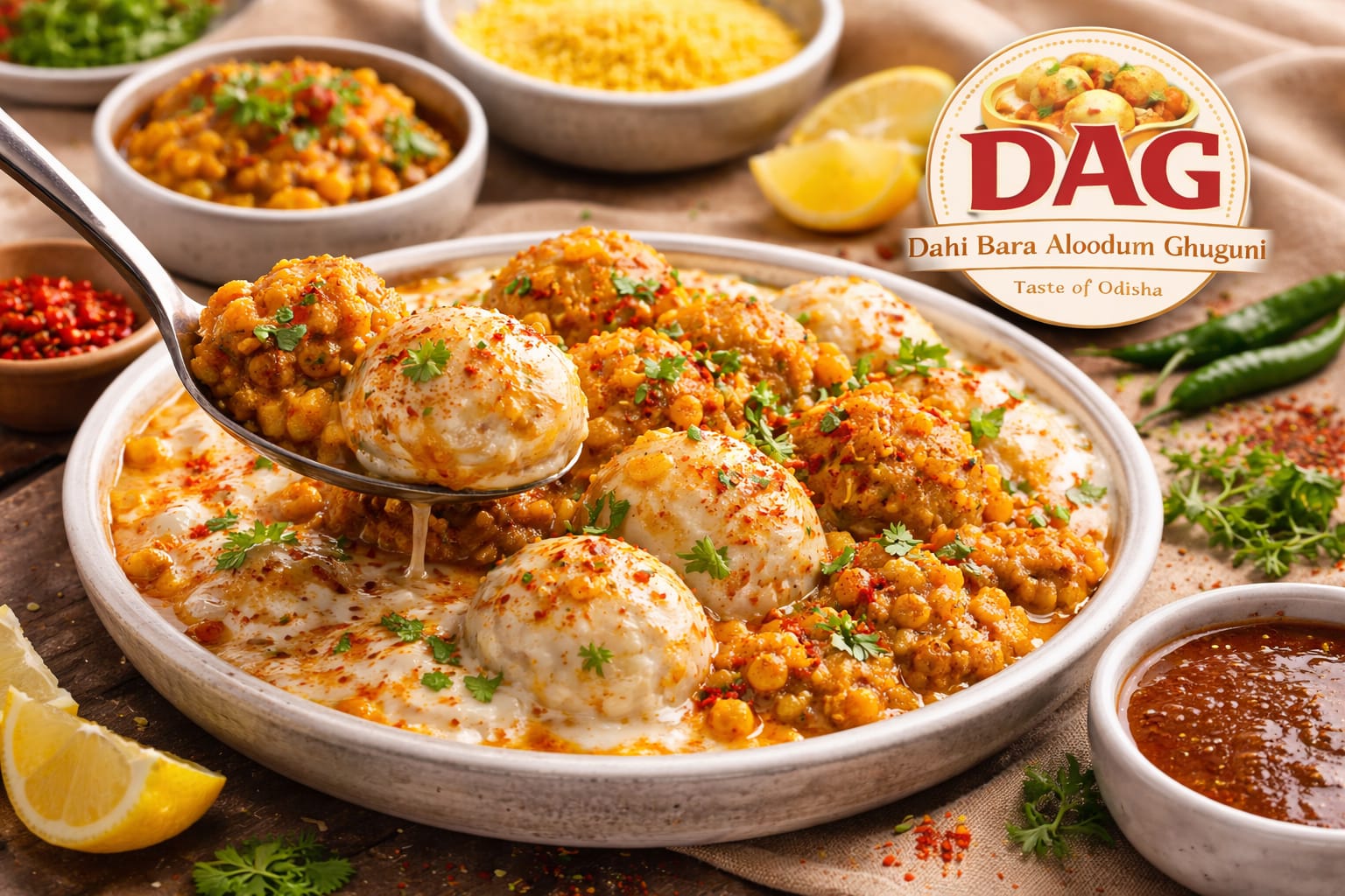 Dahi Bara Aloo Dum Ghuguni